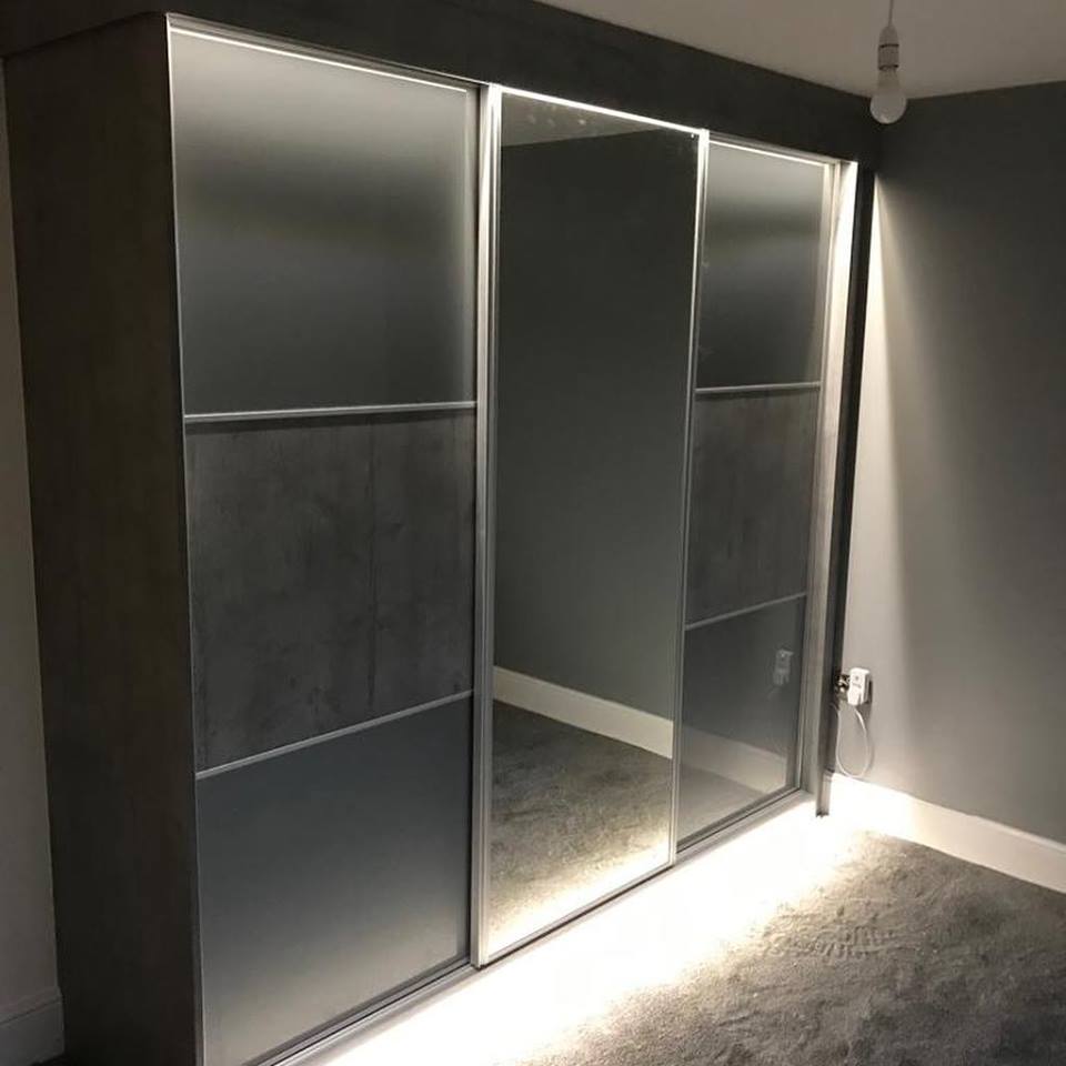 Sliders with recessed lights